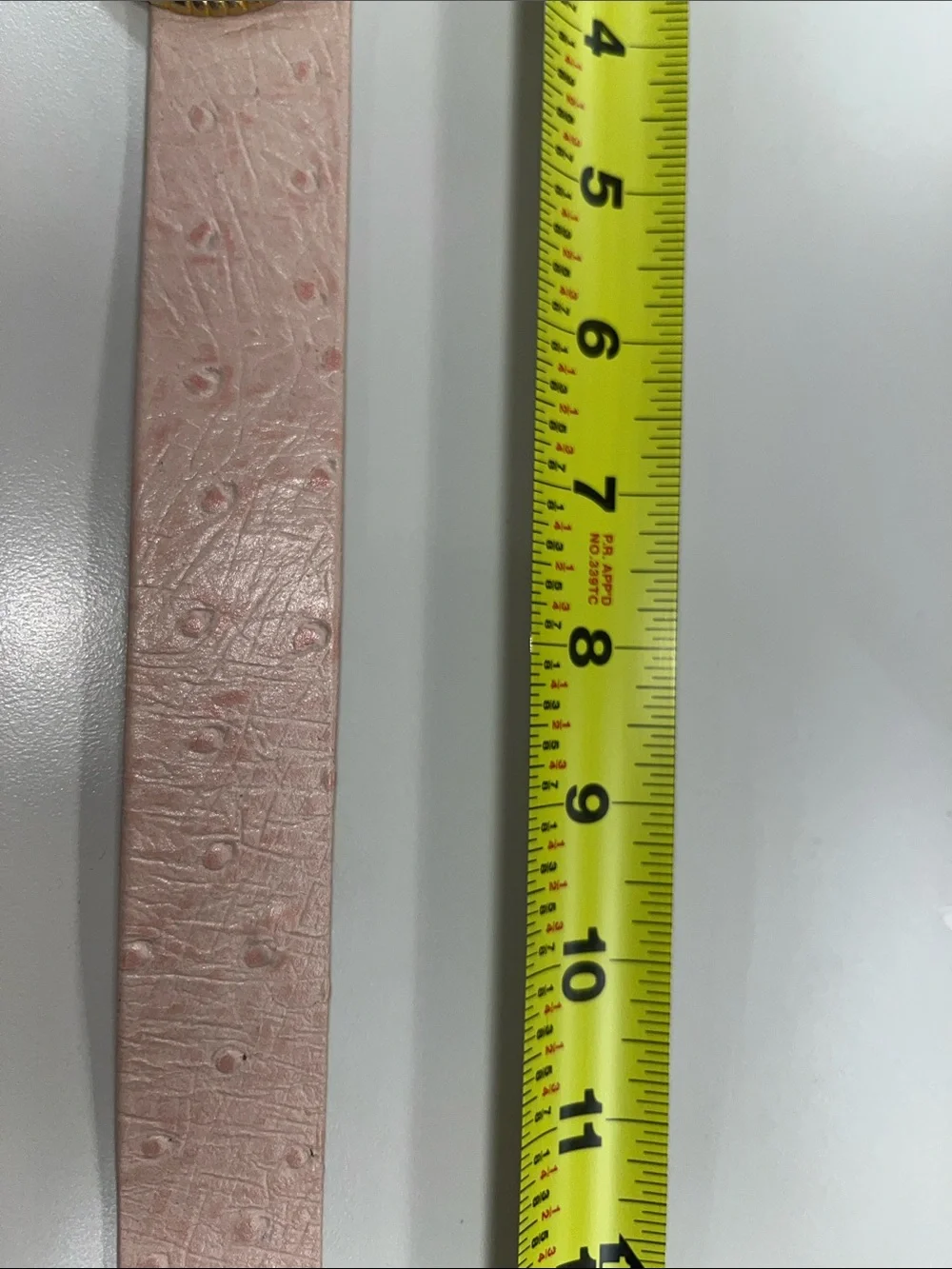 Carlisle Pink Textured Leather Belt with Gold Wavy Buckle